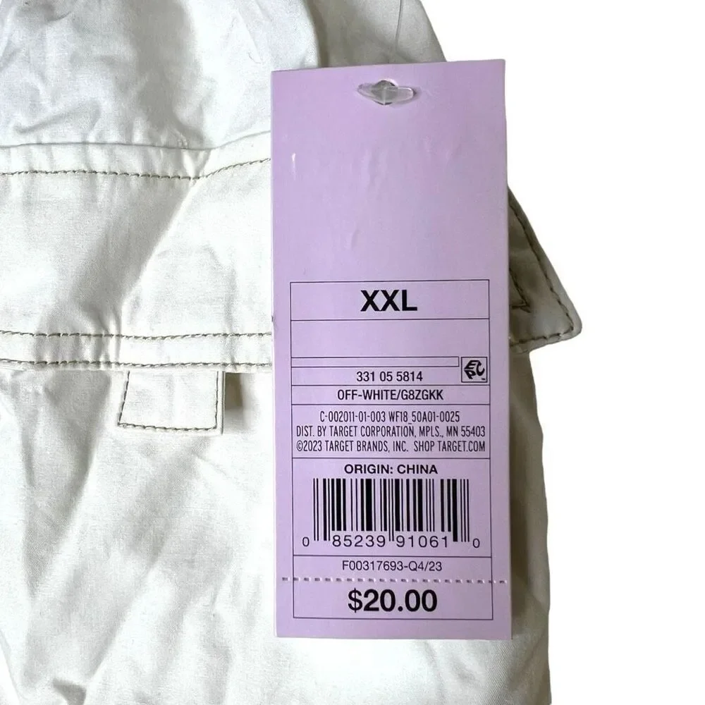 NEW Wild Fable Off-White Parachute Cargo Bungee Cord Cotton Mini Skirt XXL